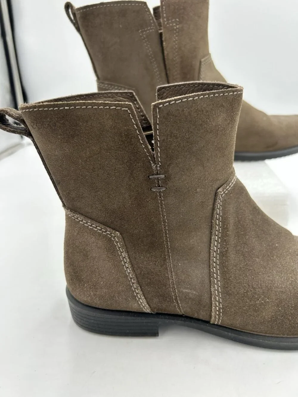ECCO Touch 15 Brown Suede Chelsea Ankle Boots Comfort Pull On EU 40 US 9-9.5 NEW